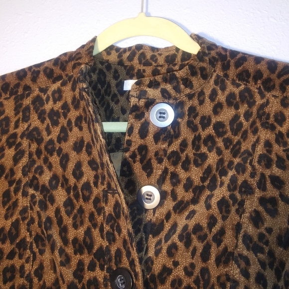 Charter Club Corduroy Leopard Print Small Jacket EUC! - Picture 5 of 12